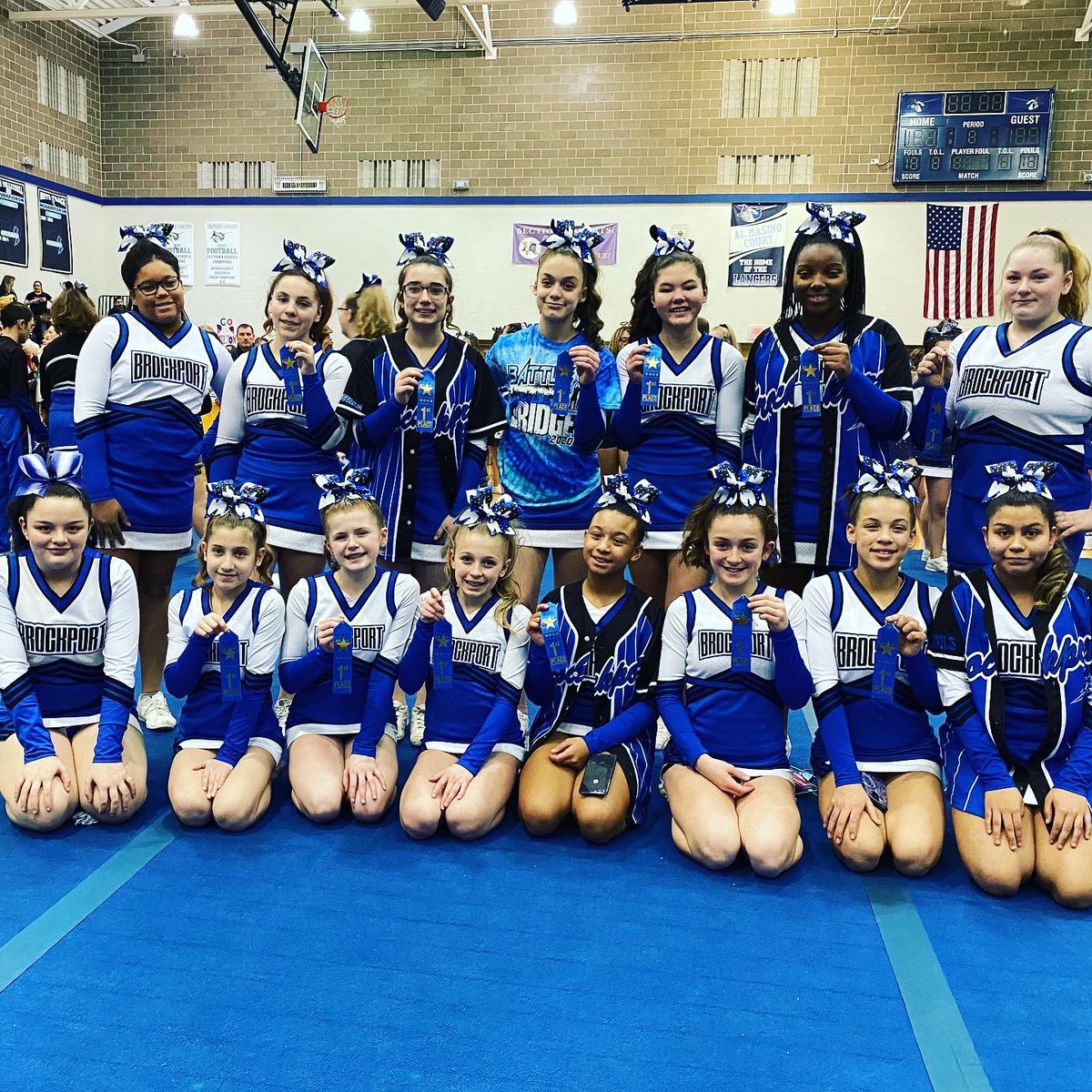 BrockportCheer1's tweet photo. Placement didn’t matter today! We will forever be proud of the accomplishments that WE as a PROGRAM made today!Mod-1st,JV-3rd, & Varsity with a solid clean FIRST HIT in an extremely difficult division 4th place has never felt so good!! #battleready #targetelimimated #upgradeweek https://t.co/j4lQukTRtR