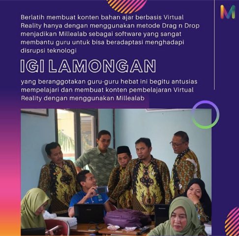 ShintaVR's tweet photo. #Millealab Bekerjasama dengan Ikatan Guru Indonesia @igipusat 

https://t.co/82LO3MAPmR

#vredukasi #vrpendidikan #education #vreducation #vrforgood #indonesia #gurucanggih #guruhebat #teknologi #shintavr #gurukreatif #ppbt2019 #kemenristek #kemendikbud #arvrinedu https://t.co/CSmGIiwLSY