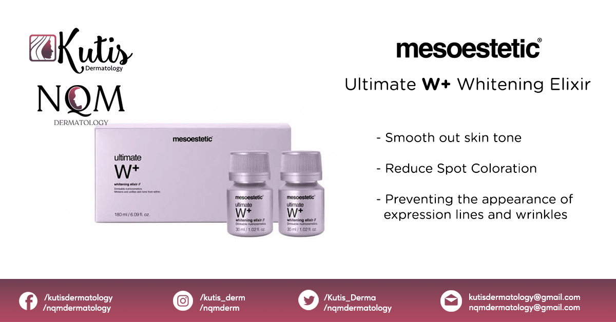 Kutis_Derma's tweet photo. MESOESTETIC Ultimate W+ Whitening Elixir Formulated to smooth out skin tone and reduce spot coloration.
Kutis Facebook: Kutis Dermatology
Kutis Instagram: kutisderm
#dermatology #skindoctor #skinclinic #nqmdermatology #kutisdermatology #skinproduct #mesoestetic #ultimatew+ https://t.co/F07m5u8dk4