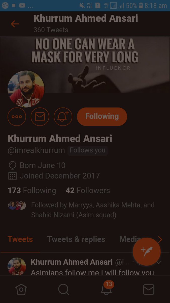 Megheartt's tweet image. Asimians please inhe follow kare  he'll surely follow you back! @imrealkhurrum #BiasedBBTargetsAsim #ScriptedBiggBoss13