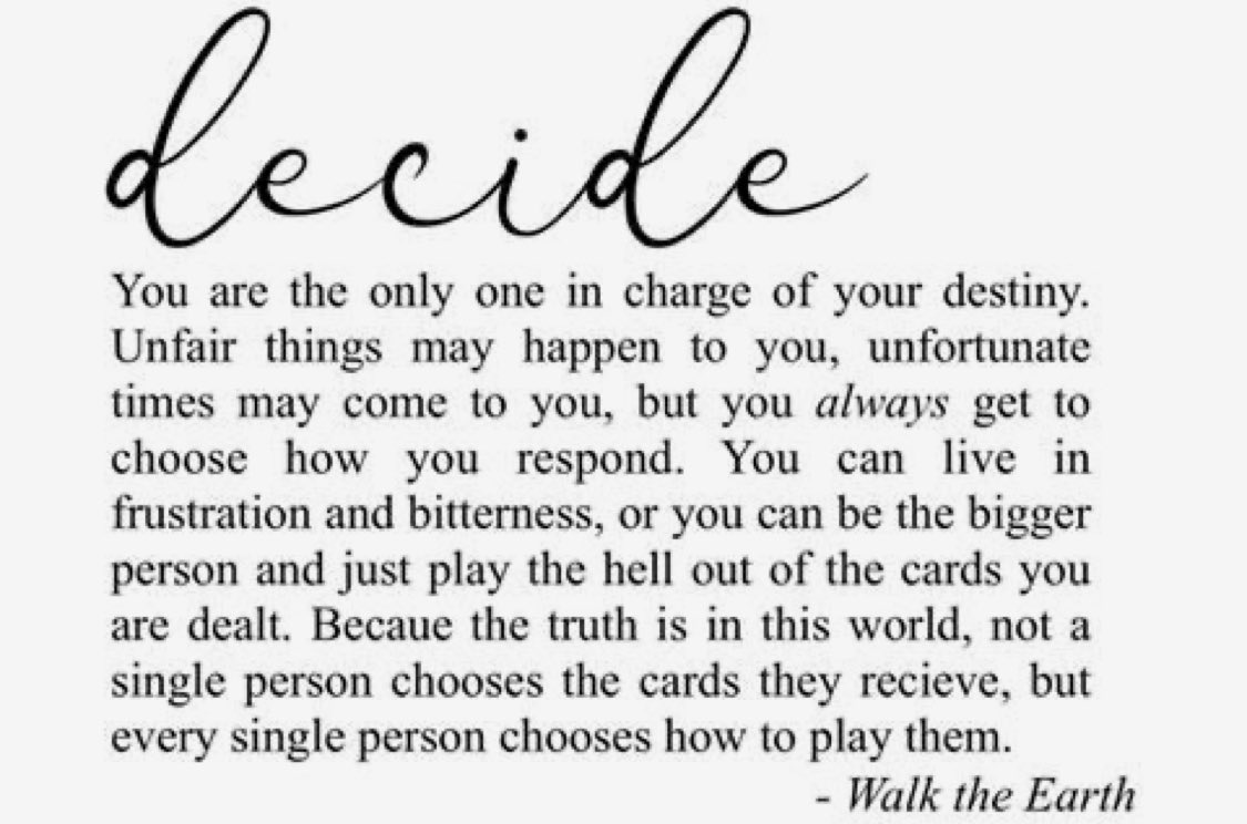 Play the hell out of the cards you are dealt.