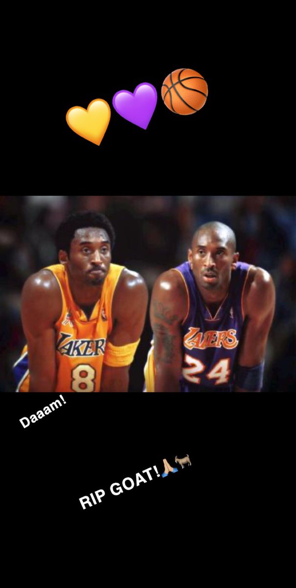 _ecsantoyo's tweet photo. Dude this is fucking sad! i still can’t believe it!💔😭 🏀💛💜🏀 #RIPMamba #RIPGIGI #RIPGOAT #RIP248 #RIP2 #RipToTheLegends https://t.co/4AEeuxyBpR