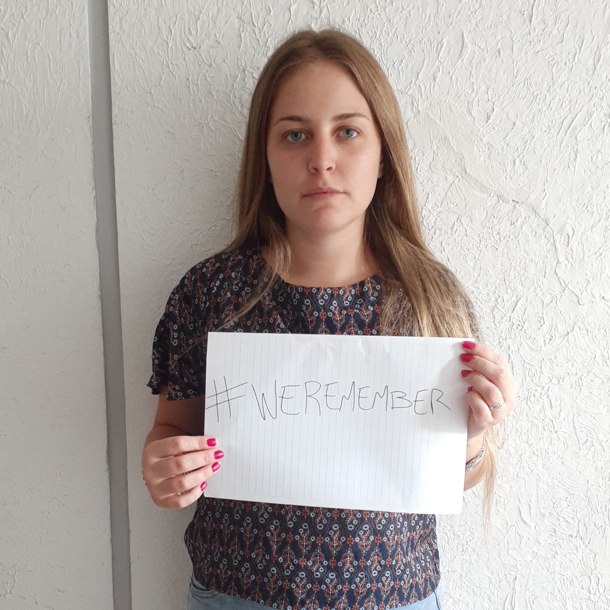 Lucrecia Traba, coordinadora de Embajadores de <a href="/ProyectoShoa/">Proyecto SHOÁ</a> se suma a la campaña #WeRemember del <a href="/WorldJewishCong/">World Jewish Congress</a> <a href="/CCIUruguay/">CCIUruguay</a>
