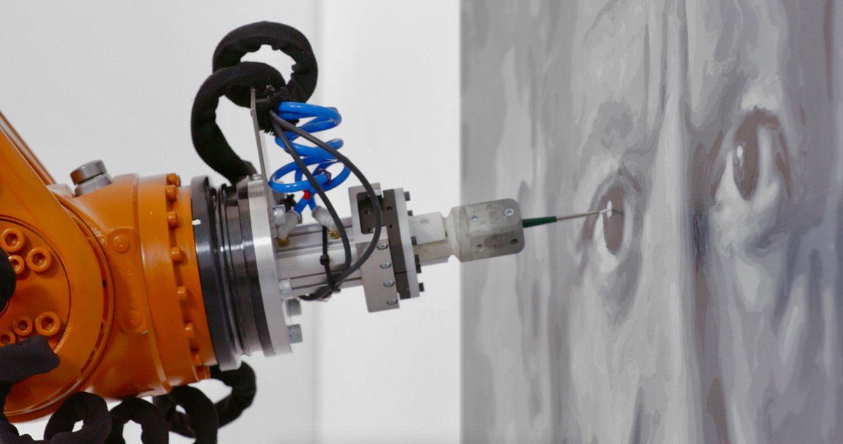 designboom's tweet photo. see these robotically-painted portraits by rob and nick carter at @benbrownfineart https://t.co/L3jFodBeHX https://t.co/sYKPx25T9W