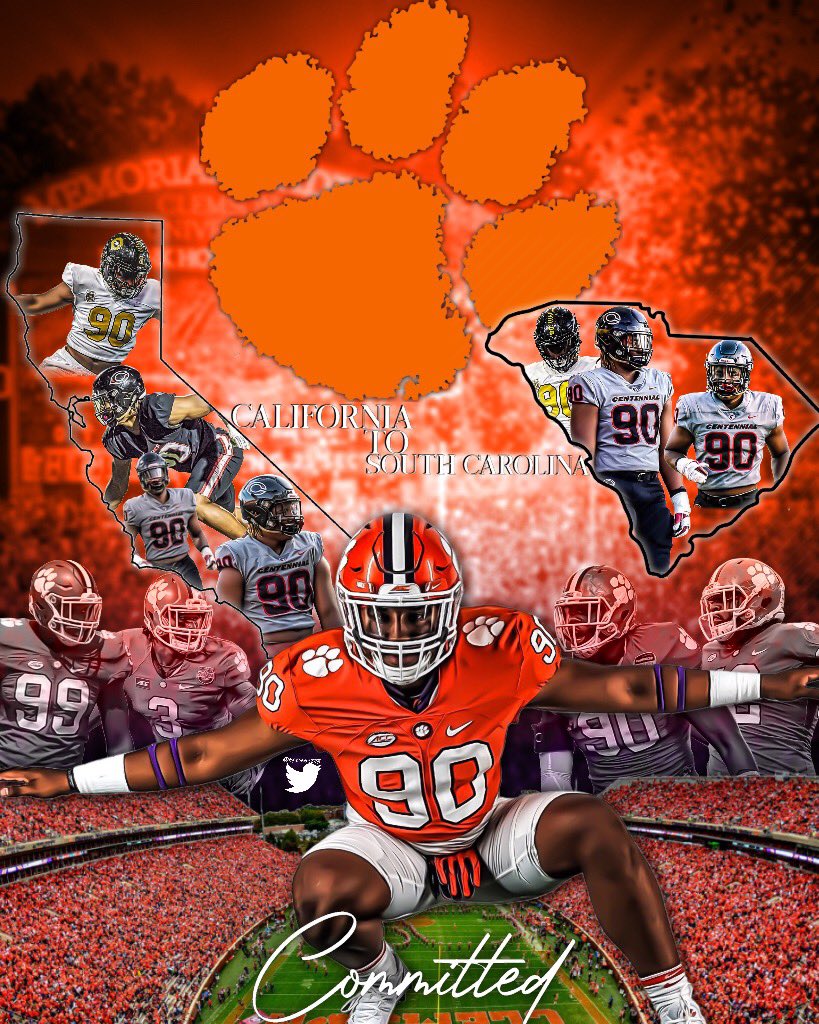 Hayesfawcett3's tweet photo. BREAKING: The #1 player in the country Korey Foreman ( @koreyforeman54 ) has just committed to #Clemson!⁣
⁣
Clemson has landed the #1 player in the Nation the past 3 out of 4 years... crazy!!⁣
⁣
Put a lot of work into this, make it do numbers💯 

#FollowMEforEdits #AllIn https://t.co/0kxuJaB6nn