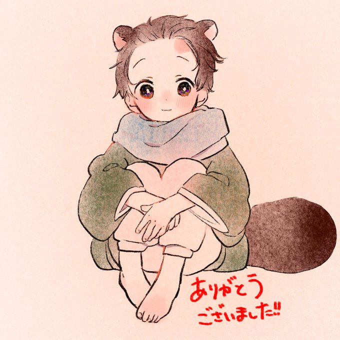 こむぎさんがTwitterに投稿した竈門炭治郎(鬼滅の刃)のイラスト。