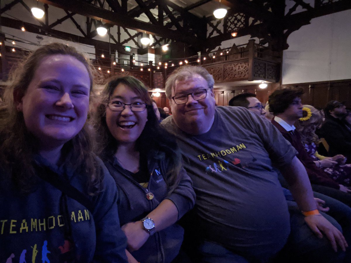 Team hooman meet up at <a href="/SFSketchfest/">SF Sketchfest</a>! Seeing <a href="/VTTSofficial/">Voyage to the Stars</a> with <a href="/feliciaday/">Felicia Day🇺🇸</a>! #teamhooman #sfsketchfest
