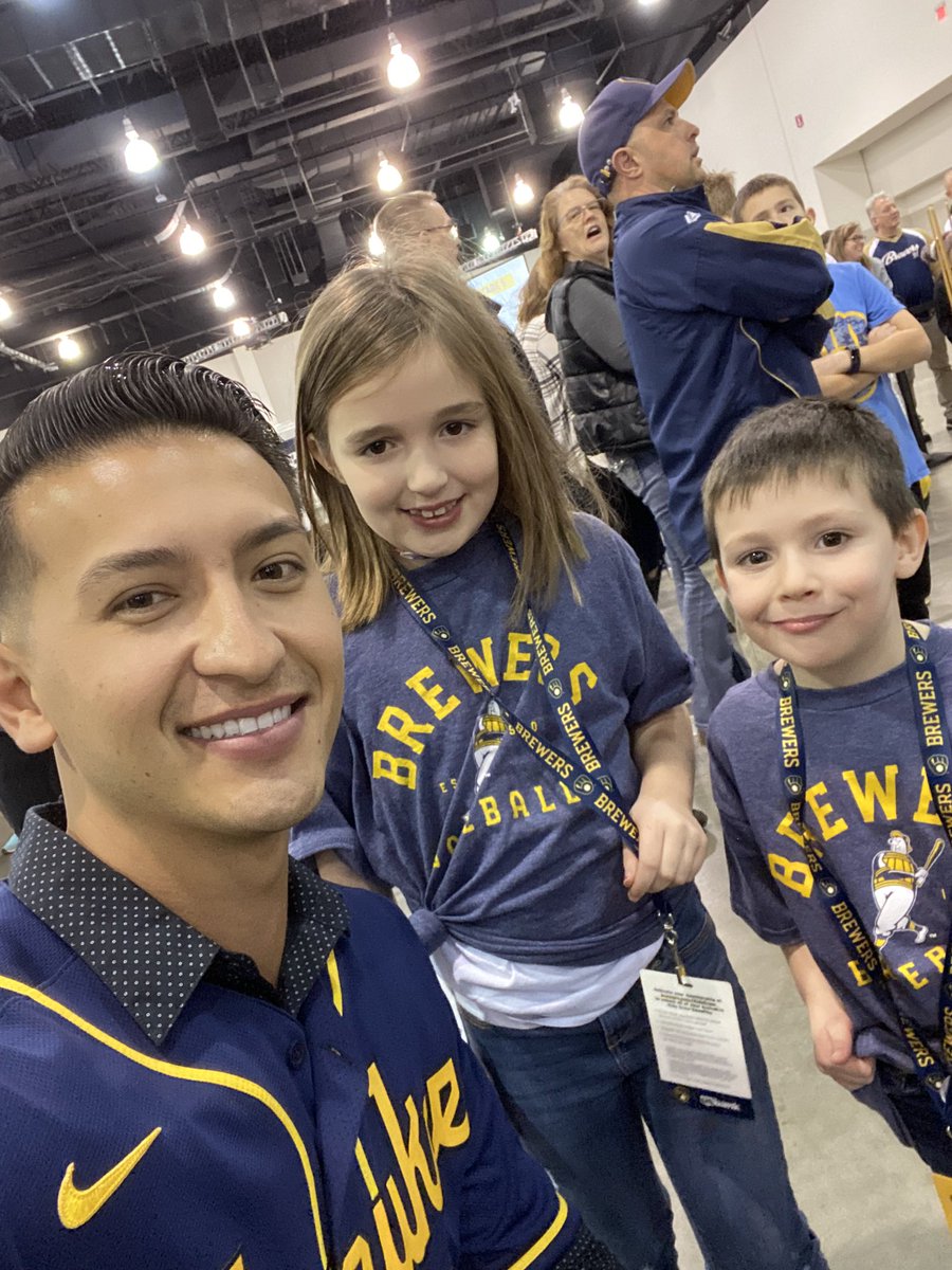 dantyk's tweet photo. Thanks to @mathiass5  for making the day for these kids at #BrewersOnDeck today! #@Brewers https://t.co/IKTulJ1UIg