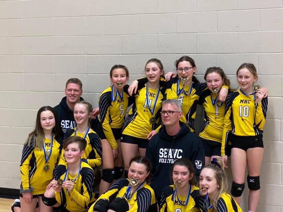 SEAVCVolleyball's tweet photo. A great start to the season for SEAVC Rattlers 13U Black team at the #LVC Bantam Blast tournament #SEAVC #MedHat https://t.co/i7QxvOwLl1
