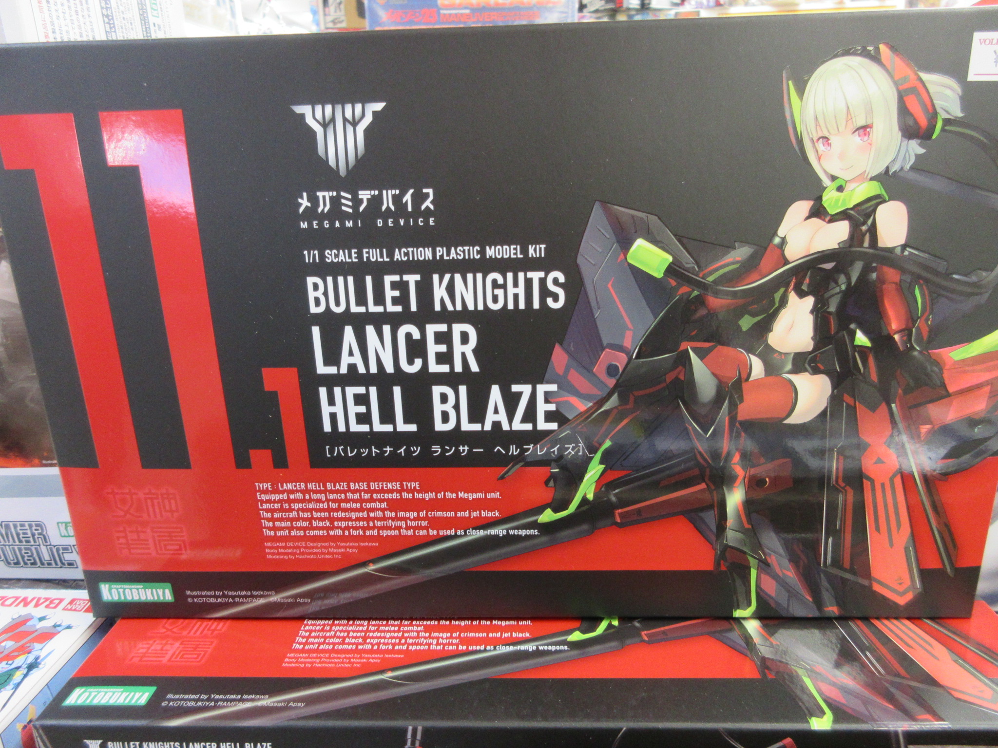 ボークス秋葉原ホビー天国２ 5fキャラクタープラモ コトブキヤの新商品 メガミデバイスシリーズの Bullet Knights ランサー Hell Blaze が発売中 騎士をモチーフにした 武装モード と アーマーを脱いだ 素体モード をパーツ差し替えで再現でき