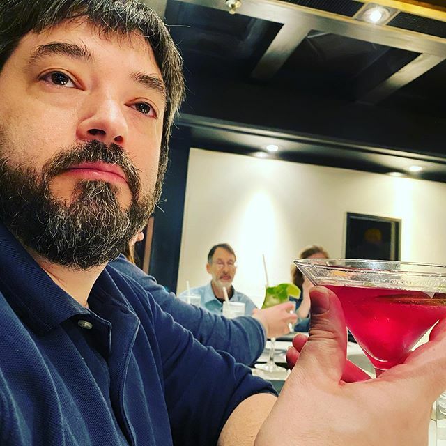 WineHuman's tweet photo. Don’t worry folks. Vacation Ben is having a great time. Despite my harassment. 😍❤️🎉 #pinkdrinks for #handsomehusbands https://t.co/7850v8JtgM https://t.co/9kabA6iWZW