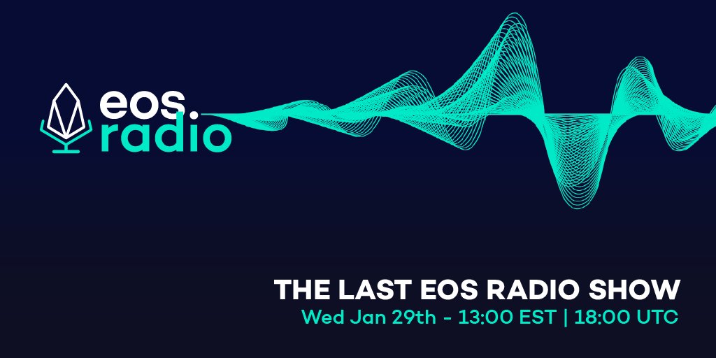 “The Last EOS Radio Show”
Join Us Live this Wed @ 13:00 EST | 18:00 UTC

Ashe Oro | Host
Zane Whitener | Host

Subscribe: youtube.com/c/EOSRadioLive…
#EOS #EOSIO
