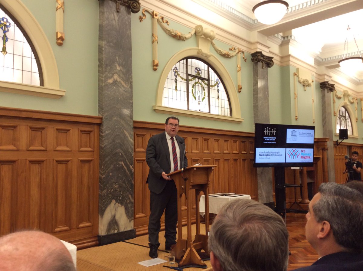 PLinNewZealand's tweet photo. Honour to participate in the UN Int’l Holocaust Remembrance Day commemoration held at Makara Cemetery and the Parliament building, attended by NZ politicians and NZ institutions reps, diplomats &amp; members of the Jewish Community.
We stand firm against every form of intolerance. ZG https://t.co/QBNohdmLJd