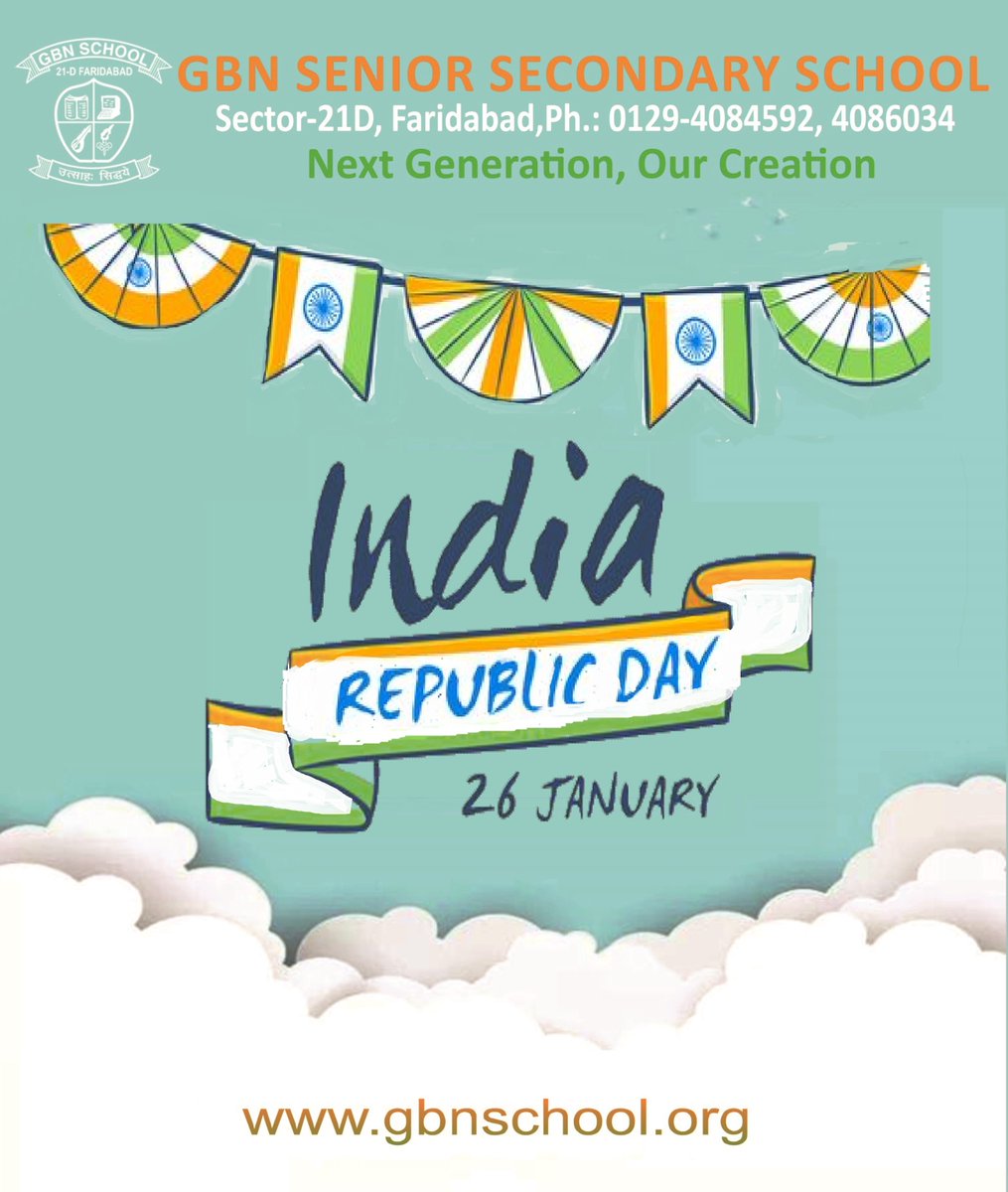 Gbnsrsecschool's tweet photo. Tricolour unfurls in the sky
Touching the heights which are sky high
Let's abide by Right to Education
Making India a literate and developed nation #happyrepublicday #republicdayindia #26january #gbnsrsecschool21d https://t.co/ajfbYR9uv6