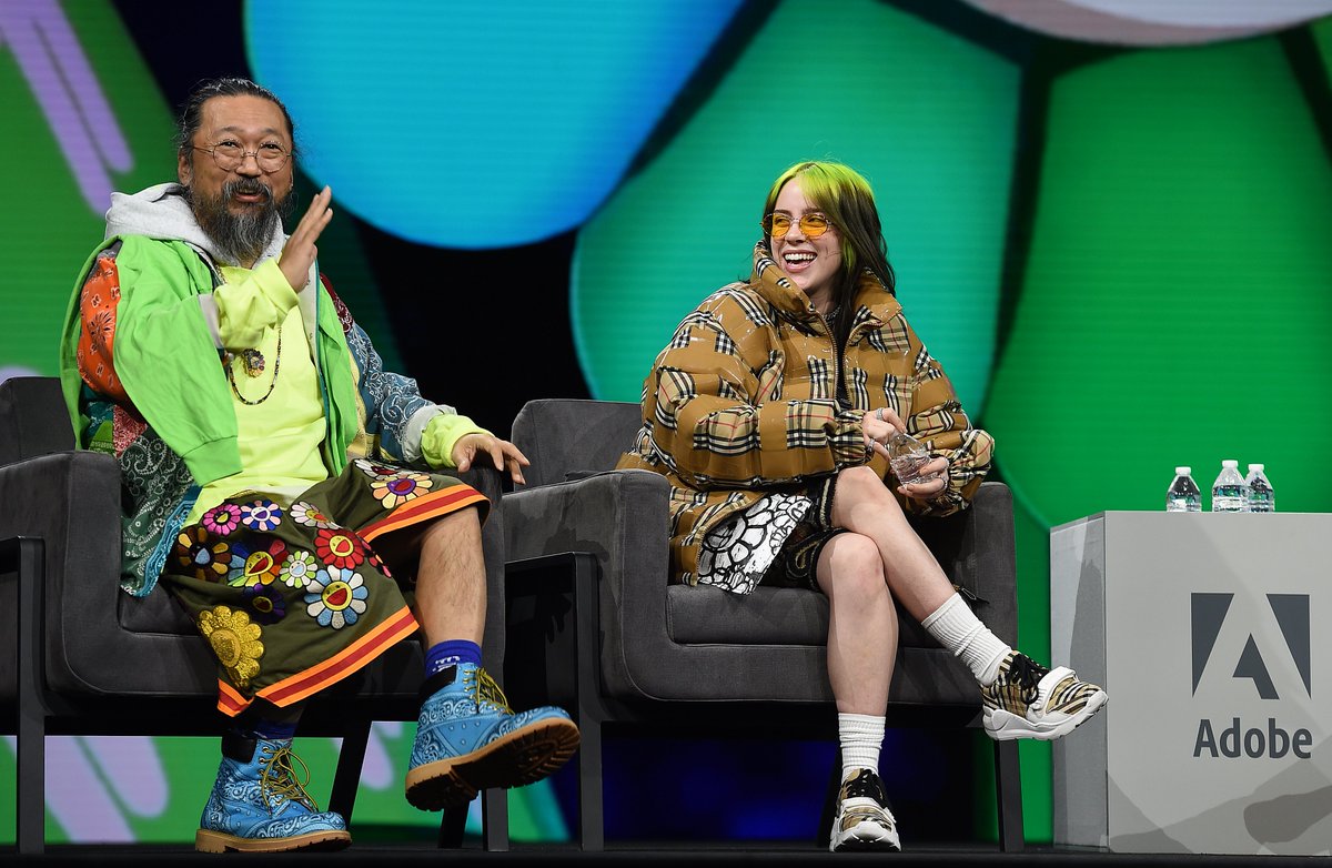Musician Billie Eilish and artist Takashi Murakami