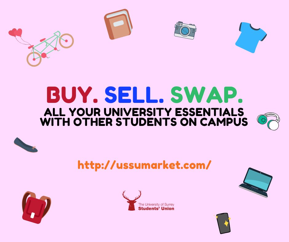 UoSLettings's tweet photo. You can now buy. sell and swap all your University essentials with other students on campus! 😍Check out the new USSU market! https://t.co/Sykz1Dvpyx 👜🕶️💼🎸💻📚 https://t.co/7YtDssv8bD