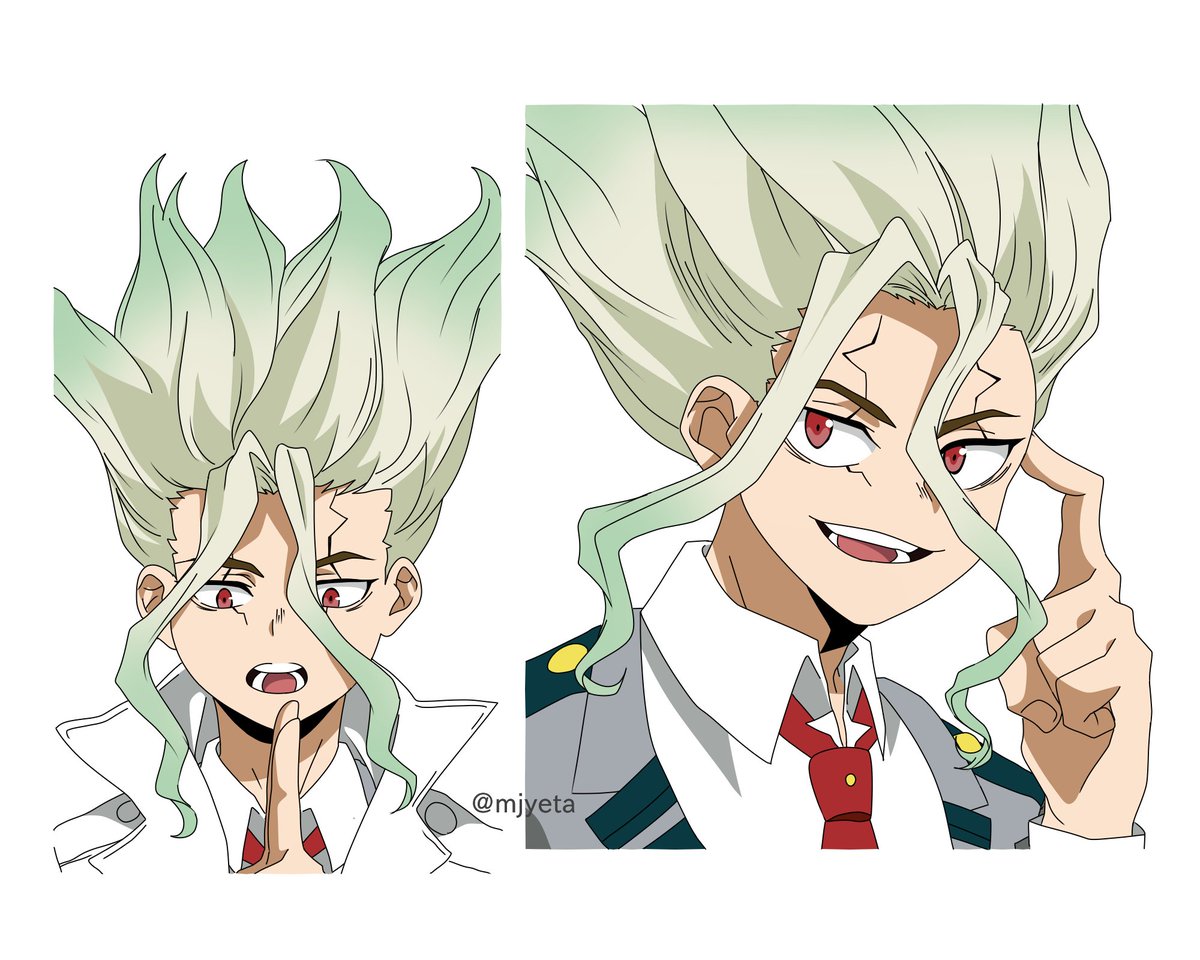 Furu Yeta Mj Dr Stone X Bnha Chrome Kuromu クロム Drstone Dcst ドクターストーン Senku 千空 Dr Stone Kohaku コハク Bnha Mha