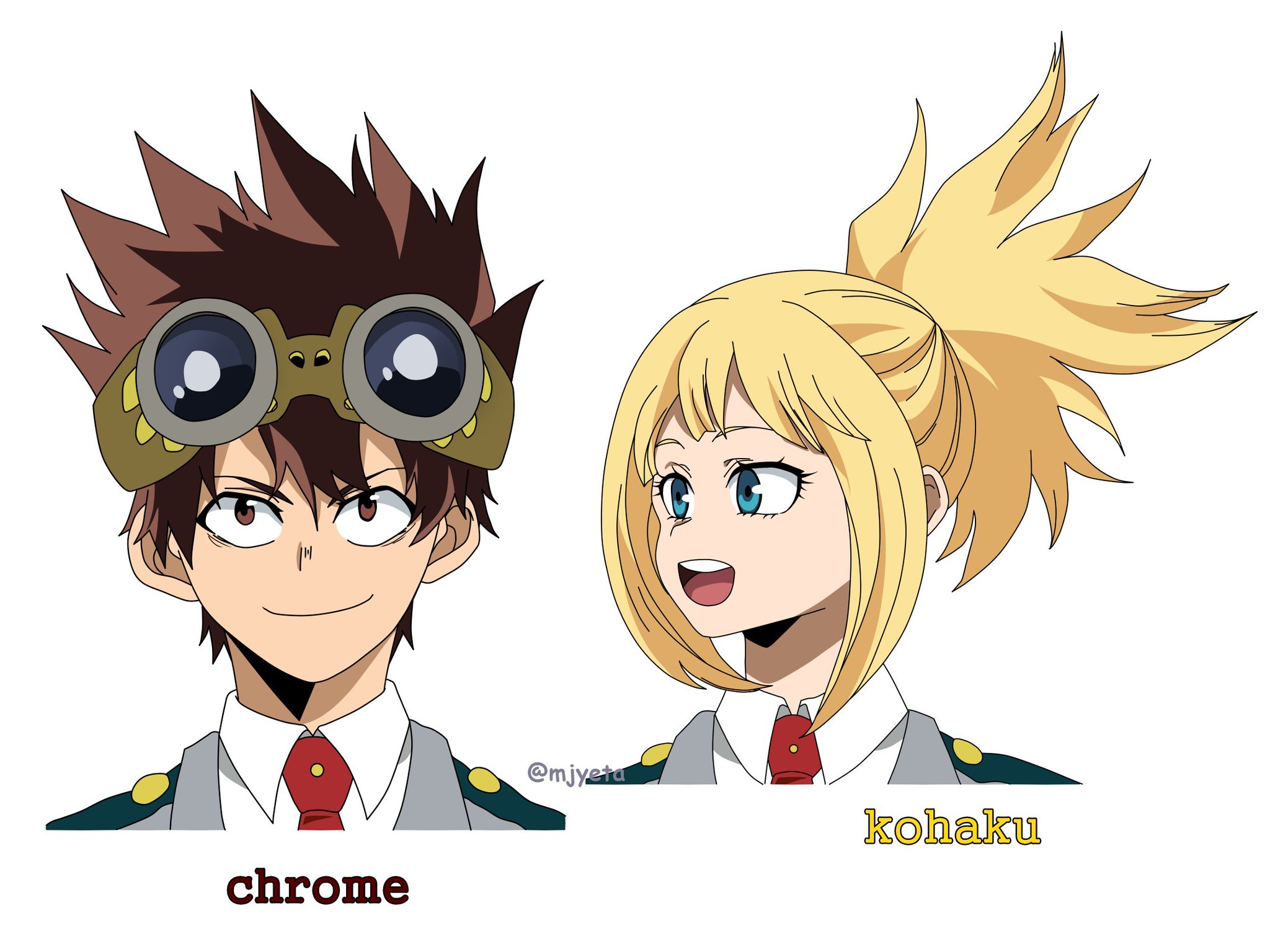 Furu Yeta Mj Dr Stone X Bnha Chrome Kuromu クロム Drstone Dcst ドクターストーン Senku 千空 Dr Stone Kohaku コハク Bnha Mha