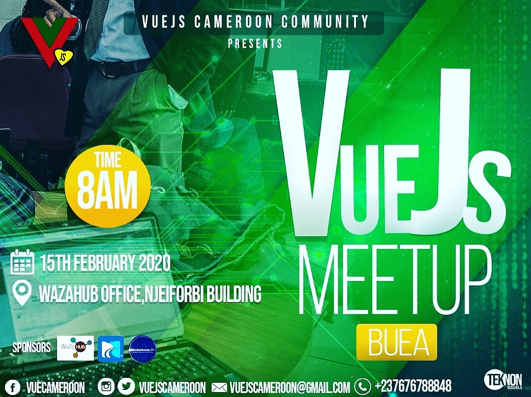 vuejscameroon's tweet image. Increase in tech innovation, requires tools that delivers stunning user interfaces for clients. Are you a web developer or know someone passionate about web development?
@vuejscameroon brings Meetup Buea. Come & you'll discover more about @vuejs
#vuejs #vuejscameroon #vuejsbuea