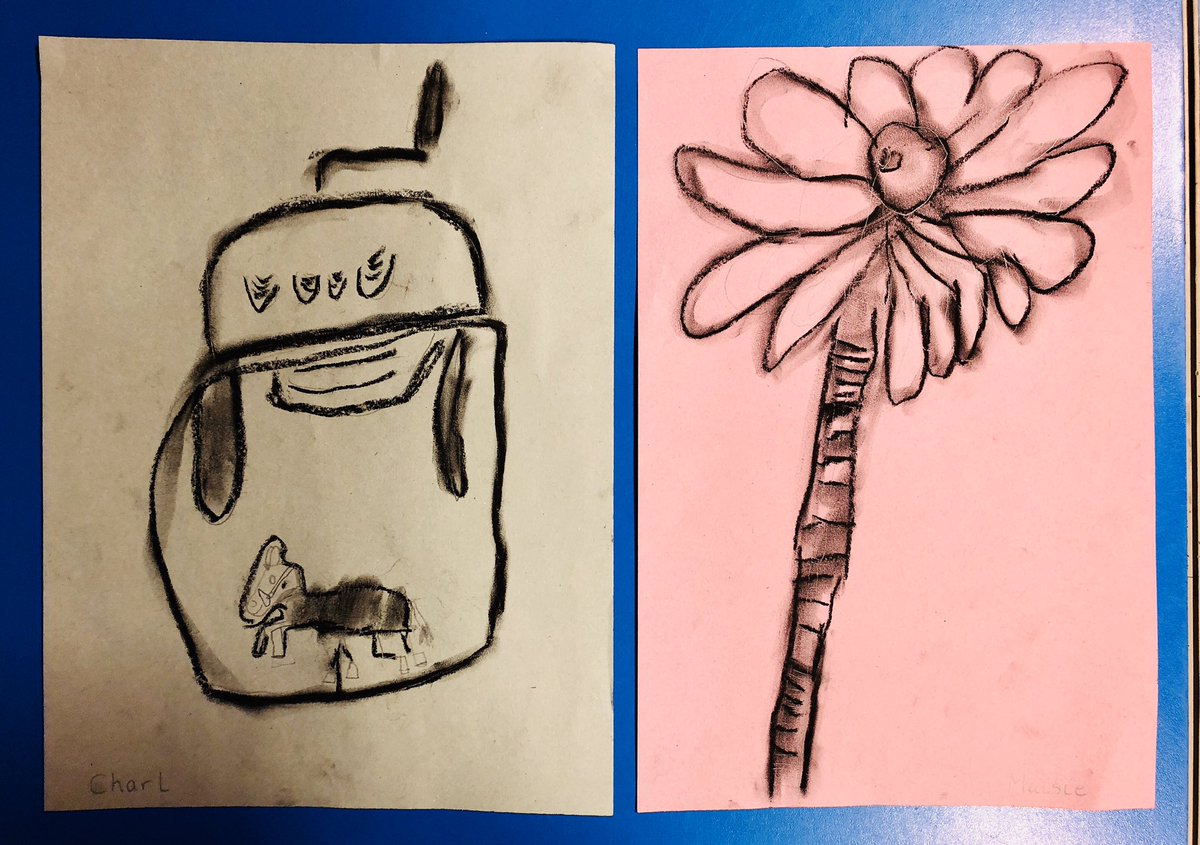 BGS_LowerSch's tweet photo. Year 1 children made super observational drawings of toys using charcoal. #BGS_art #BGS_year1 #BGS_humanities https://t.co/4iAiApK7au