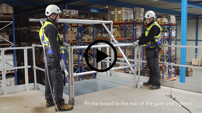 RoofEdgeFab's tweet photo. Watch our video showing how easy it is to install a #palletgate on a mezzanine area https://t.co/KHET56rsw6 https://t.co/rbsl8e2VDv