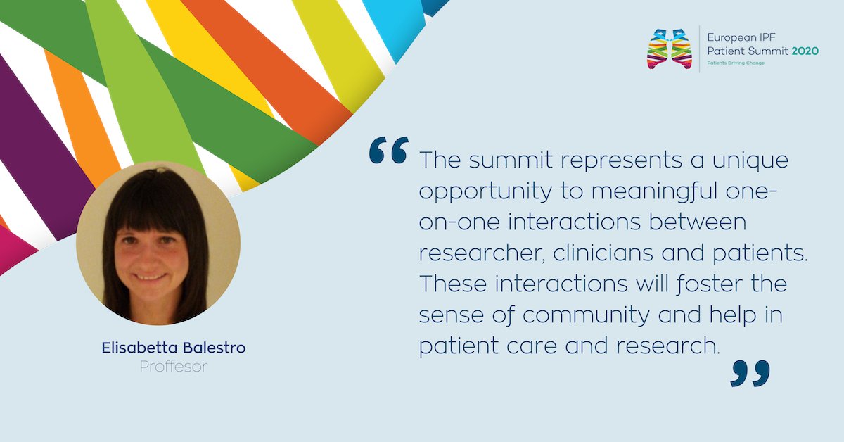EU_IPFF's tweet photo. Dr. Elisabetta Balestro is one of the many experts who will be speaking at the #IPFSummit2020 – register and be part of the change.  https://t.co/upb302epVl https://t.co/rmUm534kF3