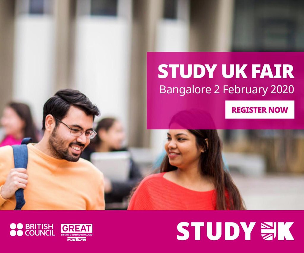 Give wings to your dreams of studying in the UK! 📚📖🇬🇧 

Register today for the Study UK Fair organised by <a href="/inBritish/">British Council in India</a> &amp; meet top 🇬🇧 universities under one roof! 🎓 👨‍🎓 👩‍🎓

Entry is free for all! 

Register👉bit.ly/studyUK-fair