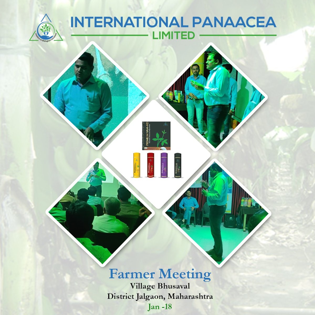 IPLBiologicals's tweet photo. #IPL planned a VIP #FarmerMeeting on Jan18 at #Bhusaval #Jalgaon
dist.#Maharashtra with the Sarvadnya Krushi Mandal Tandulwadi for #Banana farmers to promote the #HDbiofertilizers series. #organic #iplbiologicals #farming #biologicals #agriculture #indianfarmer #biosolutions https://t.co/5bTVAwT3v0