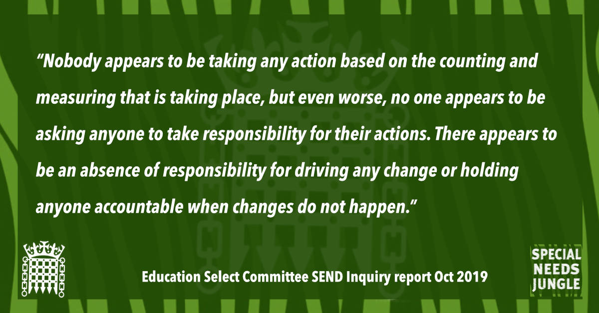 DCPcampaign's tweet photo. This is why we are calling for a Minister for Disabled Children - and similar arrangements at local level - so that there is some one with the clear responsibility and accountability for the system.  (Thanks to 
@SpcialNdsJungle
 for the graphic.) https://t.co/M9XkoxHM0R