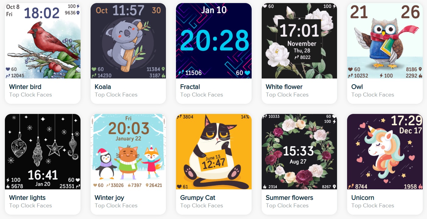 Fitbit watch online faces