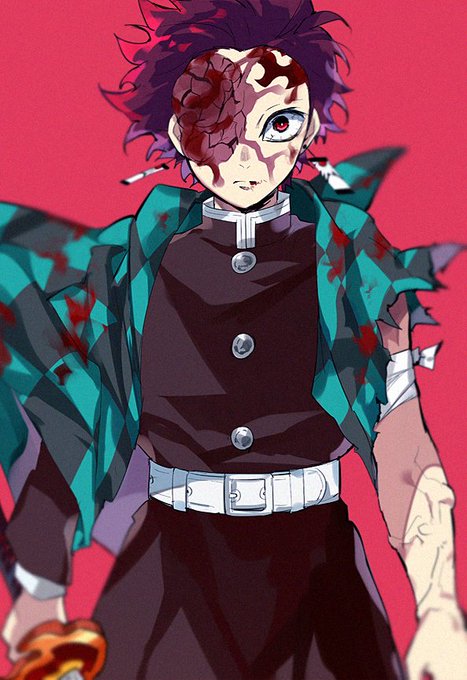 モヒさんがTwitterに投稿した竈門炭治郎(鬼滅の刃)のイラスト。