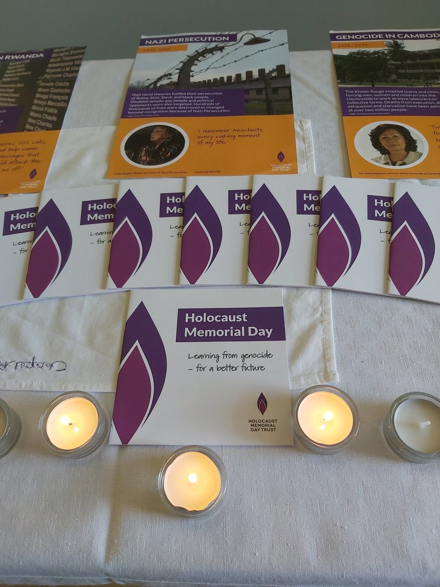 Holocaust Memorial Day 
RGH Chapel.
Standing in solidarity with all who have suffered and continue to suffer from prejudice, hatred and persecution.
Chapel RGH have booklets, 'learning from genocide for a better future' for anyone who would like to take one.