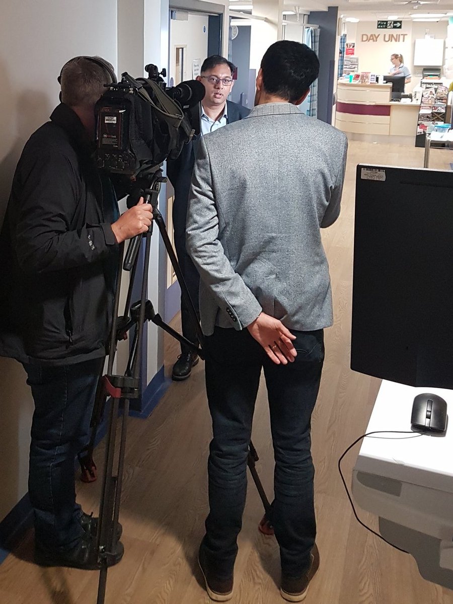 Dr Ram Malladi being filmed