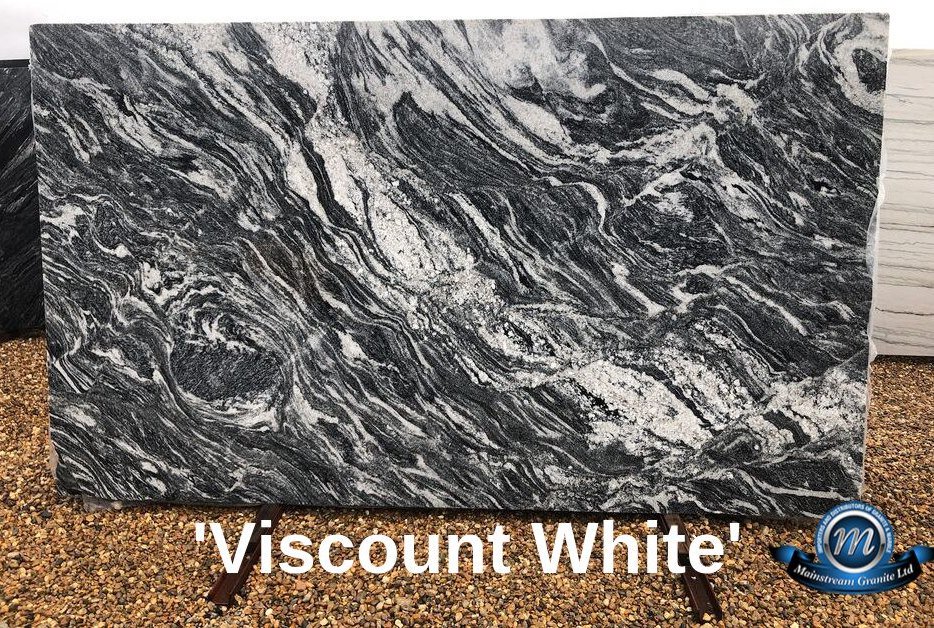 Dramatic with swirls of white and grey. A stunning addition to our range - Viscount White. #granite #quartz #quartzite #ukimporter