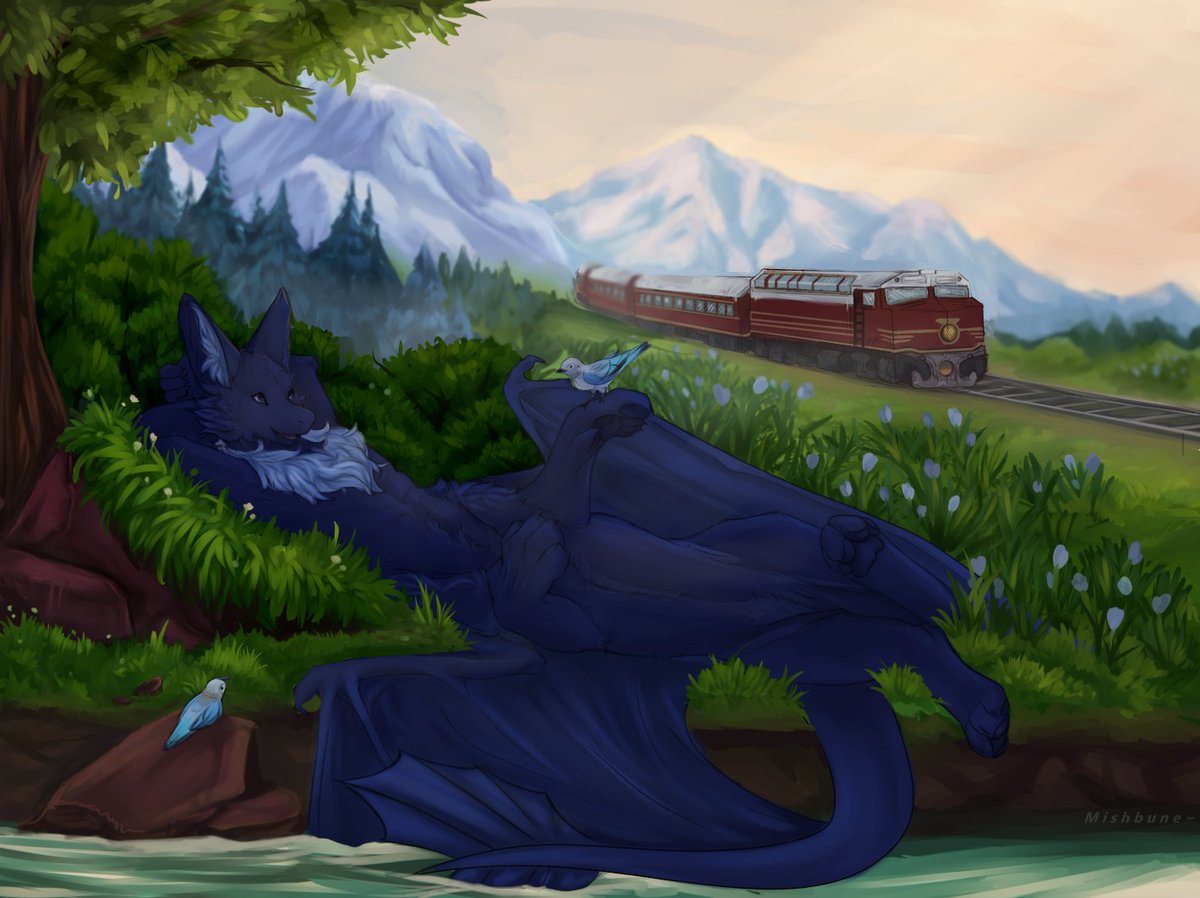 spottymichi's tweet photo. ╔════・—・═════╗
Commission for @TaurFranco
The amazing valley of flowers!

#Taur #furryart #anthro #train #mishbune #Furryartwork 
╚════════════╝ https://t.co/ErpOfAWBx5