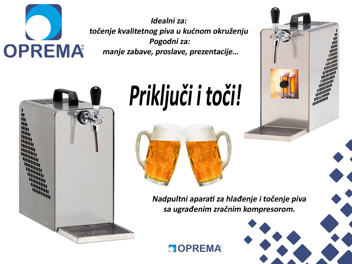 Nadpultni #aparati za hlađenje i točenje piva sa suhim blokom, te ugrađenim zračnim kompresorom.
Priključiš i točiš! Za 5-10 min spreman za točenje. opremashop.com