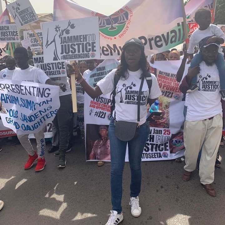 AfricansRising's tweet photo. #Gambian are demanding for justice for the atrocities committed in the reign of Yahya Jammeh! The government must work with the international community to bring him to justice. 

#FreeKebbaJammeh 
#3YearJotnaMovement
#AfricansRising https://t.co/vL22Csv6L9