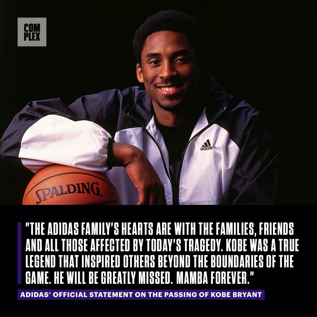 ComplexSneakers's tweet image. Adidas’ statement on Kobe Bryant 💜