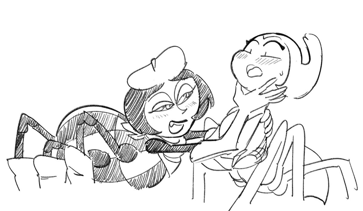 The reasoning behind drawing this is complicated but the short answer is spiders lesbians 