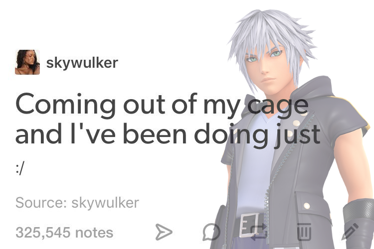 47. no, i have not stopped thinking about riku canonically using ":/",