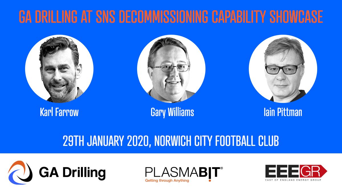gadrilling's tweet photo. Interested in cost-saving P&A, #subseacutting and other #decommissioning operations? Meet our colleagues @KARLFARROW, @Itsthepitsman and Gary Williams at @EEEGR Decommissioning Showcase in Norwich this week.
See you on Wednesday! ๐ #PLASMABIT https://t.co/xLOQPt0vOZ