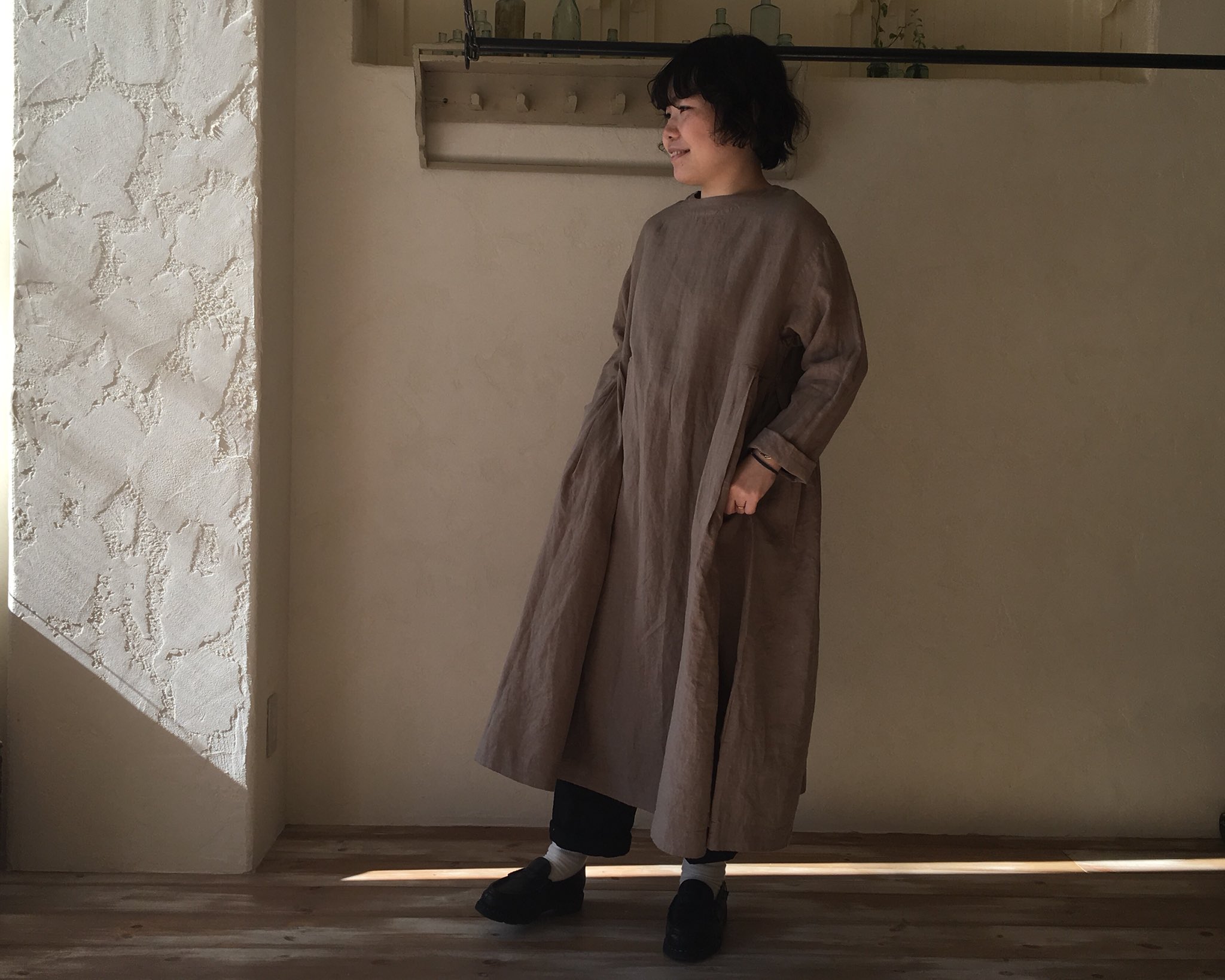 専用＊nest Robeネストローブ リネンタック 2way ロングワンピース