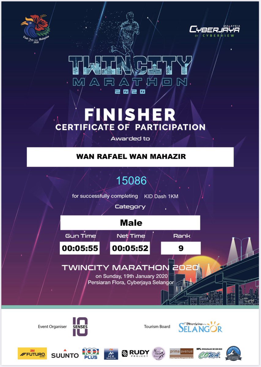 wanmahazir's tweet photo. Wan Rafael @ #twincitymarathon2020 #kiddash #1km https://t.co/rmyW4uYqC2
