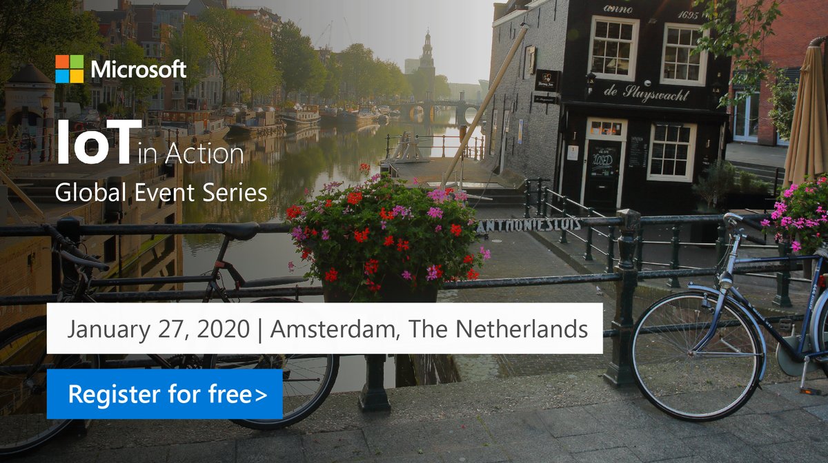 MSIoTDevs's tweet photo. Goedemorgen, good morning! We're at #IoTinActionMS Amsterdam today where the focus will be on #smartcities #slimmesteden. If you are there, please share your thoughts and impressions tagging #IoTInActionMS - more to follow! https://t.co/YFmkpbBiOj