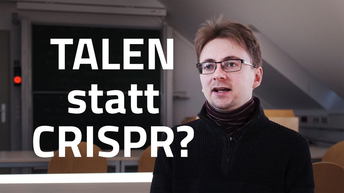 In rund einer halben Stunde geht's los: Jorams neues Video für #erforschtCRISPR ist da!

Dieses mal dreht es sich um die Frage: Ist TALEN das bessere CRISPR?

Findet es heraus heute um 9:00 auf unserem YouTube Kanal!
youtu.be/9FSTpX-1Las