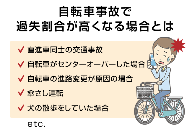 信号待ちのときに自転車がぶつかってきた