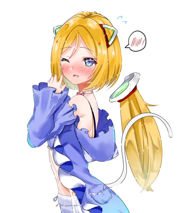 赤面その2アキロゼちゃん#アロ絵 