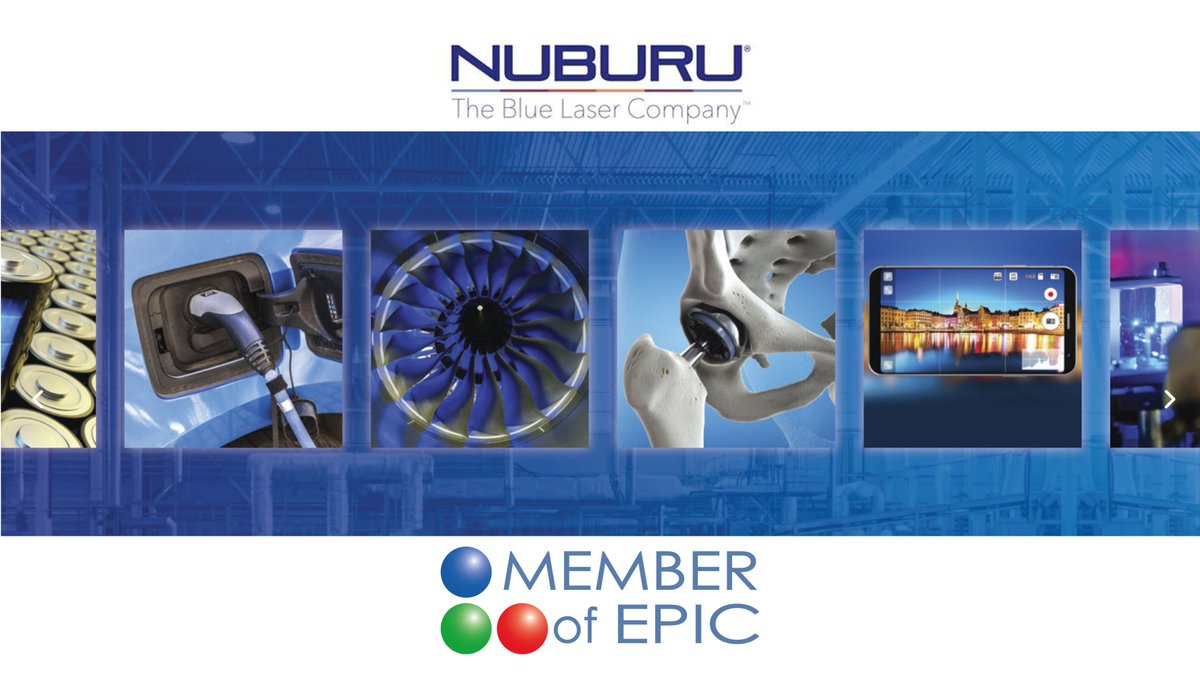 EPIC_photonics's tweet photo. New EPIC member NUBURU® develops and manufactures High Power, High-Brightness Blue Lasers. They are creating an application-centric platform to disrupt and transform metal additive manufacturing, cutting and welding across all performance domains. Visit https://t.co/0QQa9isrkg https://t.co/w1WJukn0S0