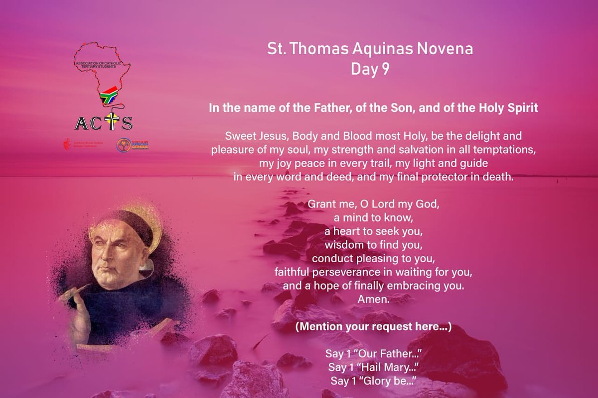 acts_easterncap's tweet photo. Day 9 of St. Thomas Aquinas Novena

#ACTS #ACTSPatronSaint #Novena #CatholicAndProud #CatholicsOnCampus #SACBC_YOUTH #StThomasAquinas https://t.co/d3GjHYpXO5