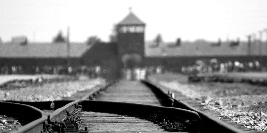 Train tracks at Auschwitz-Birkenau concentration camp